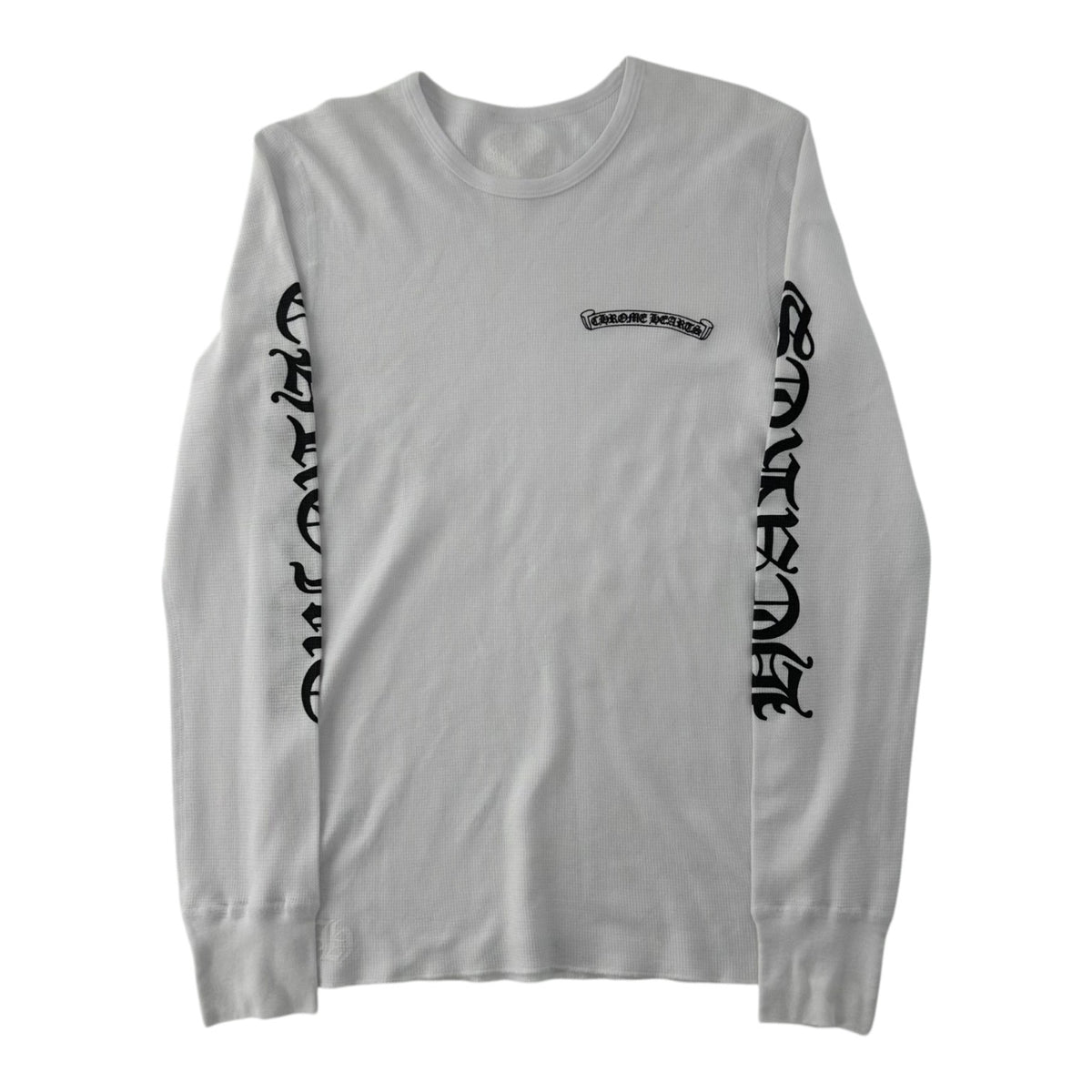 Chrome Hearts Scroll Logo Long-Sleeve Thermal Tee White