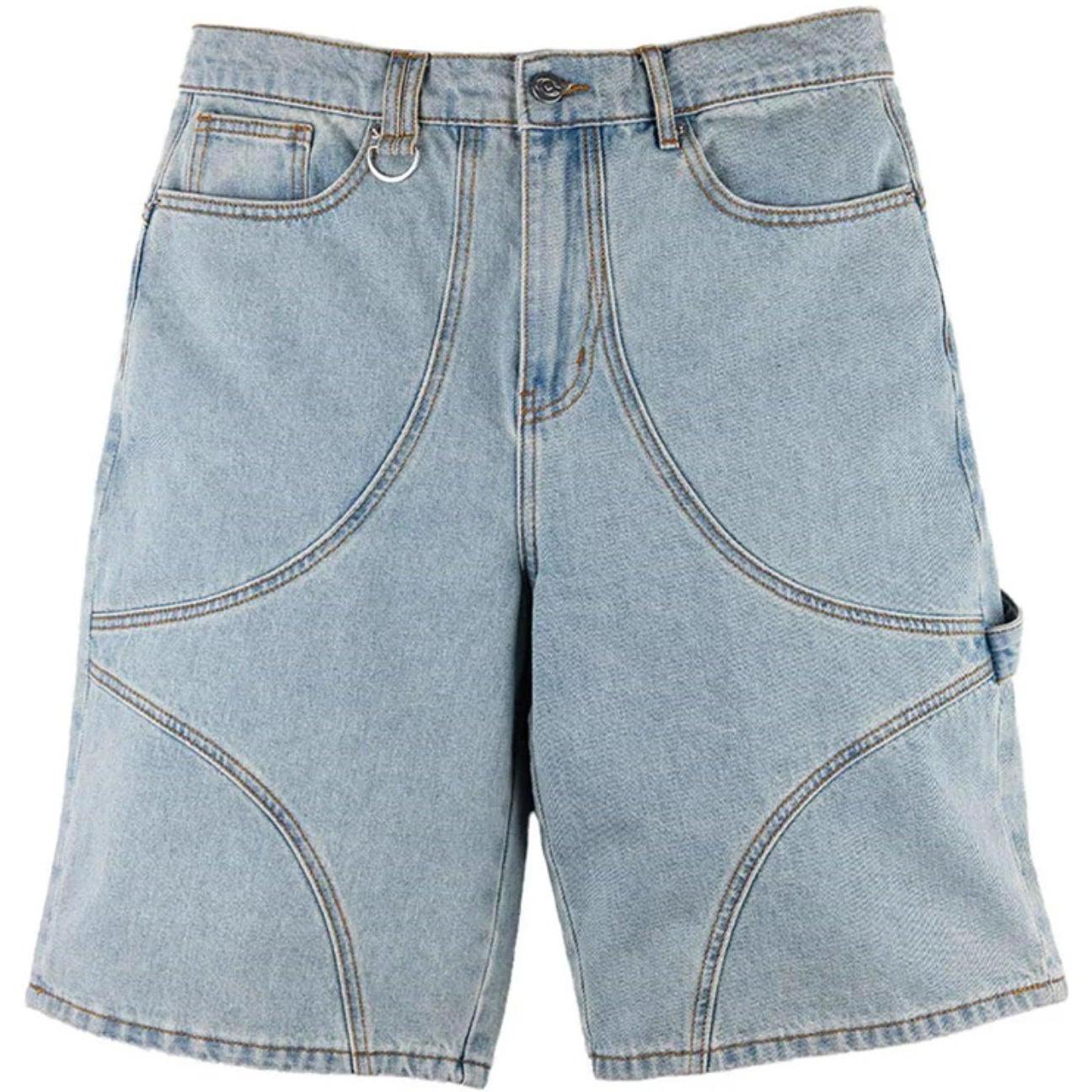 Commons Studios Washed 'Star' Washed Denim Short Iceberg