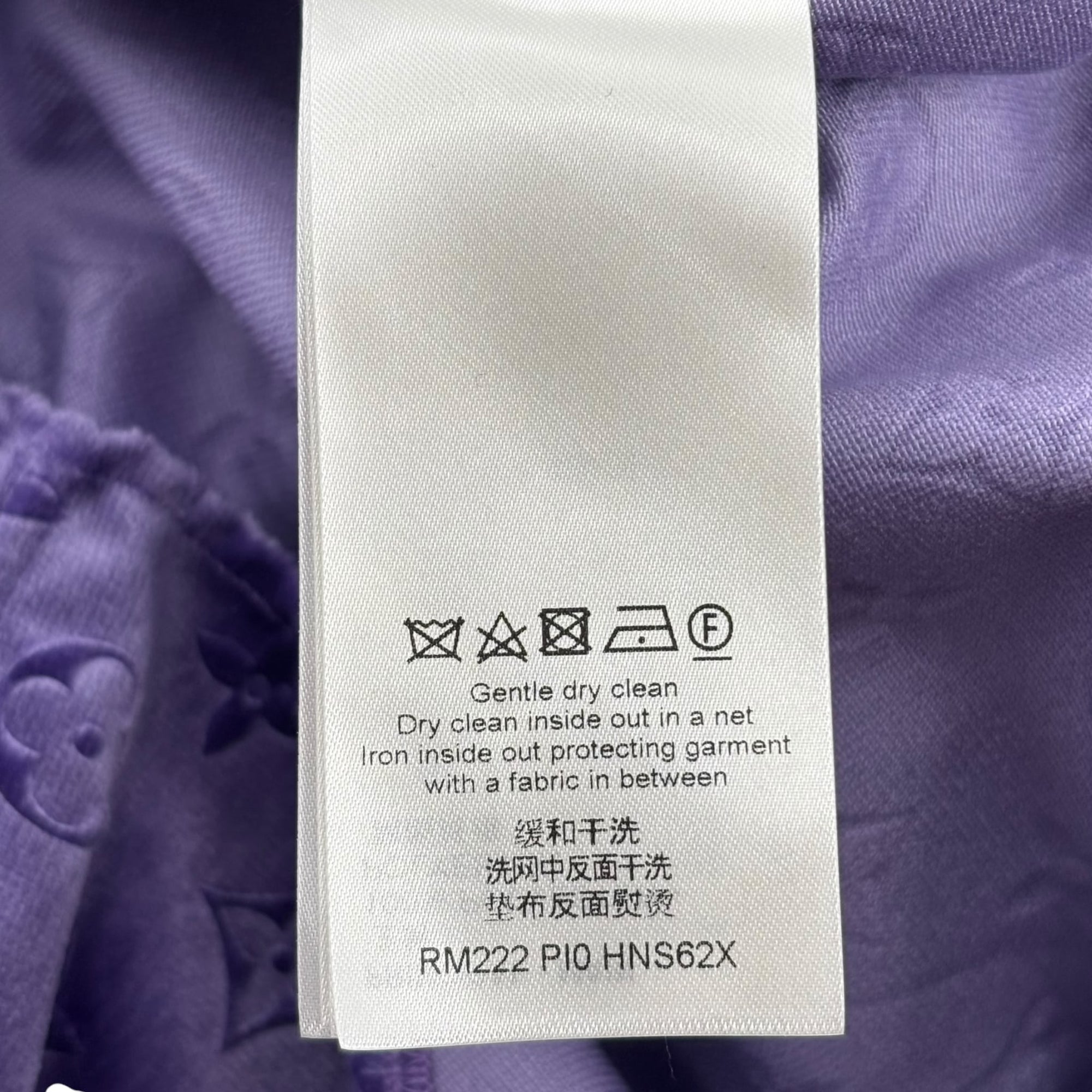 Louis Vuitton Purple Velvet Monogram Classic Shirt