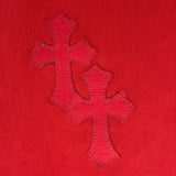 Chrome Hearts 16 Patch Jeans Red