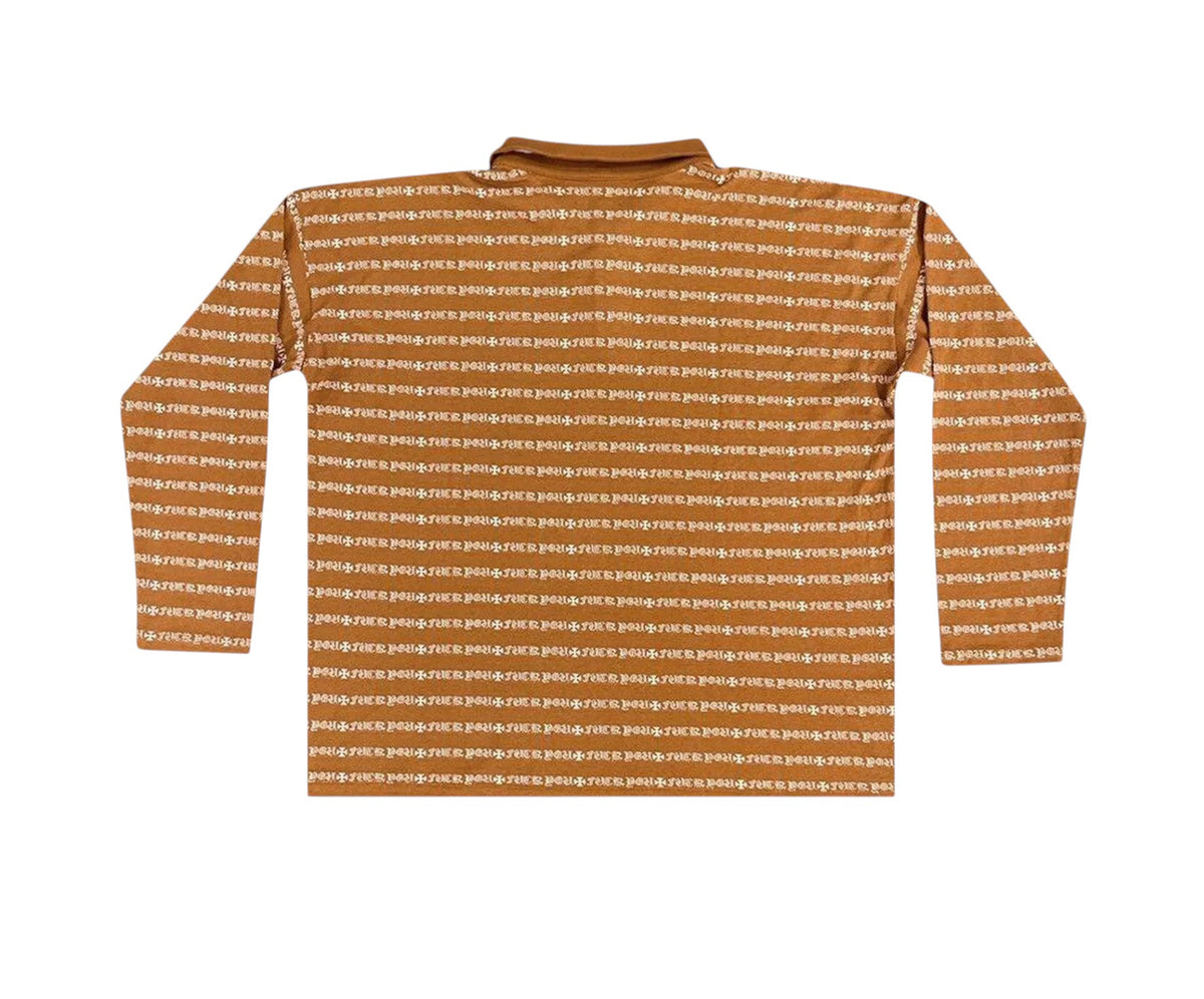 Chrome Hearts Matty Boy Long-Sleeve Rugby Polo 'Brown
