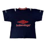 Balenciaga 3b Football V-neck Shirt Oversized Dark Navy
