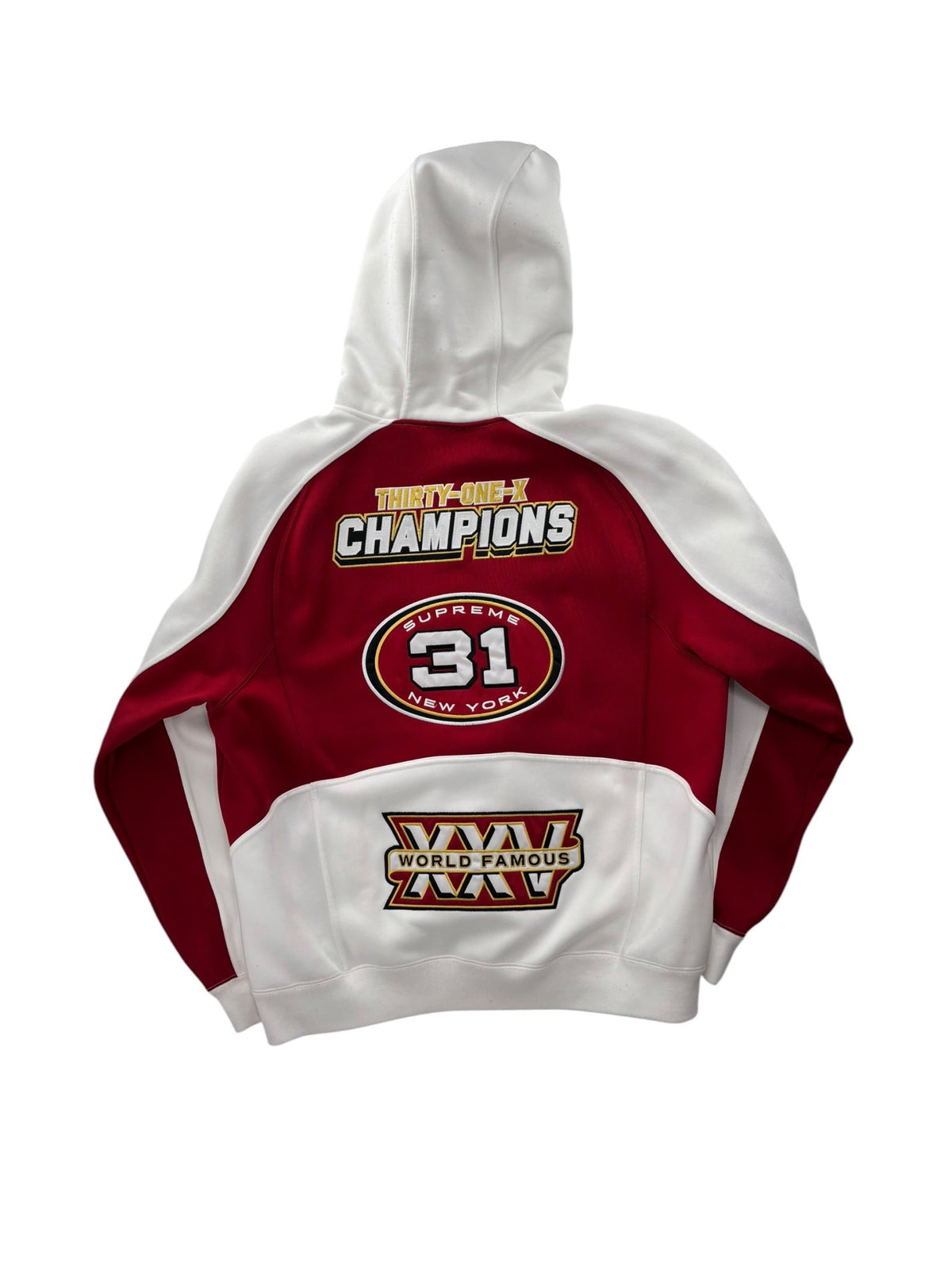 Supreme Football Zip Up Hooded Sweatshirt (FW25) White