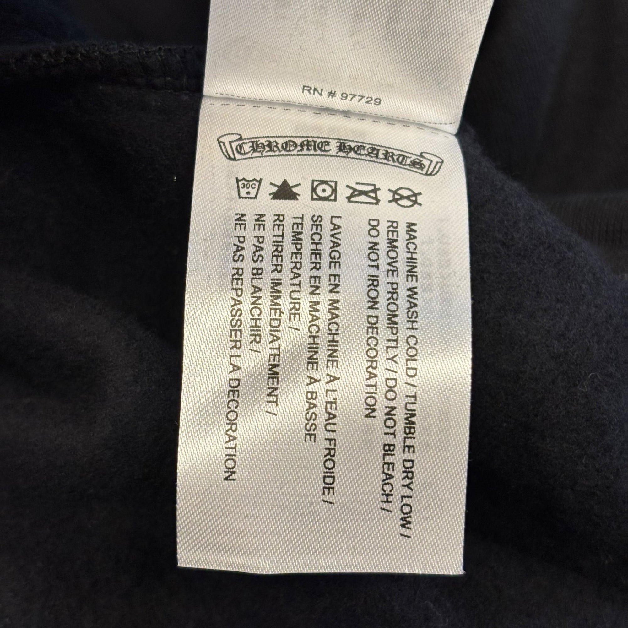 Chrome Hearts Miami Exclusive Vertical Logo Black Hoodie