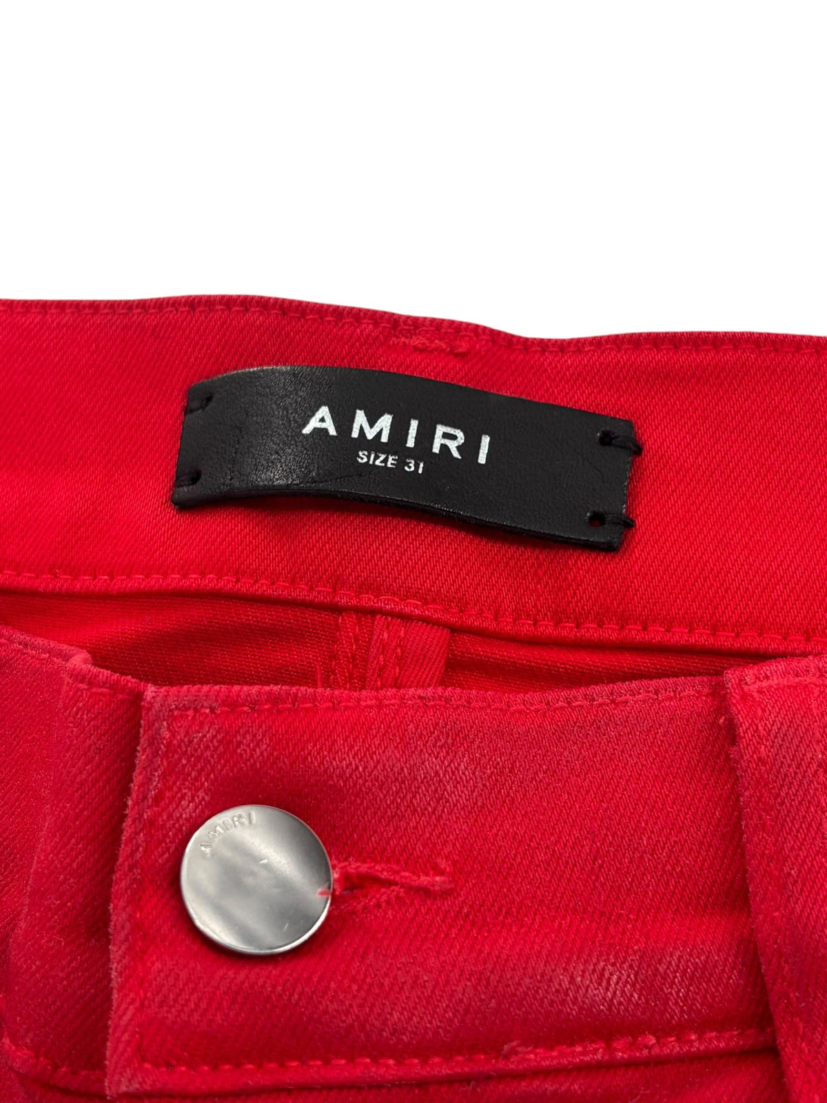 Amiri MX1 Ribbed All Red Jeans