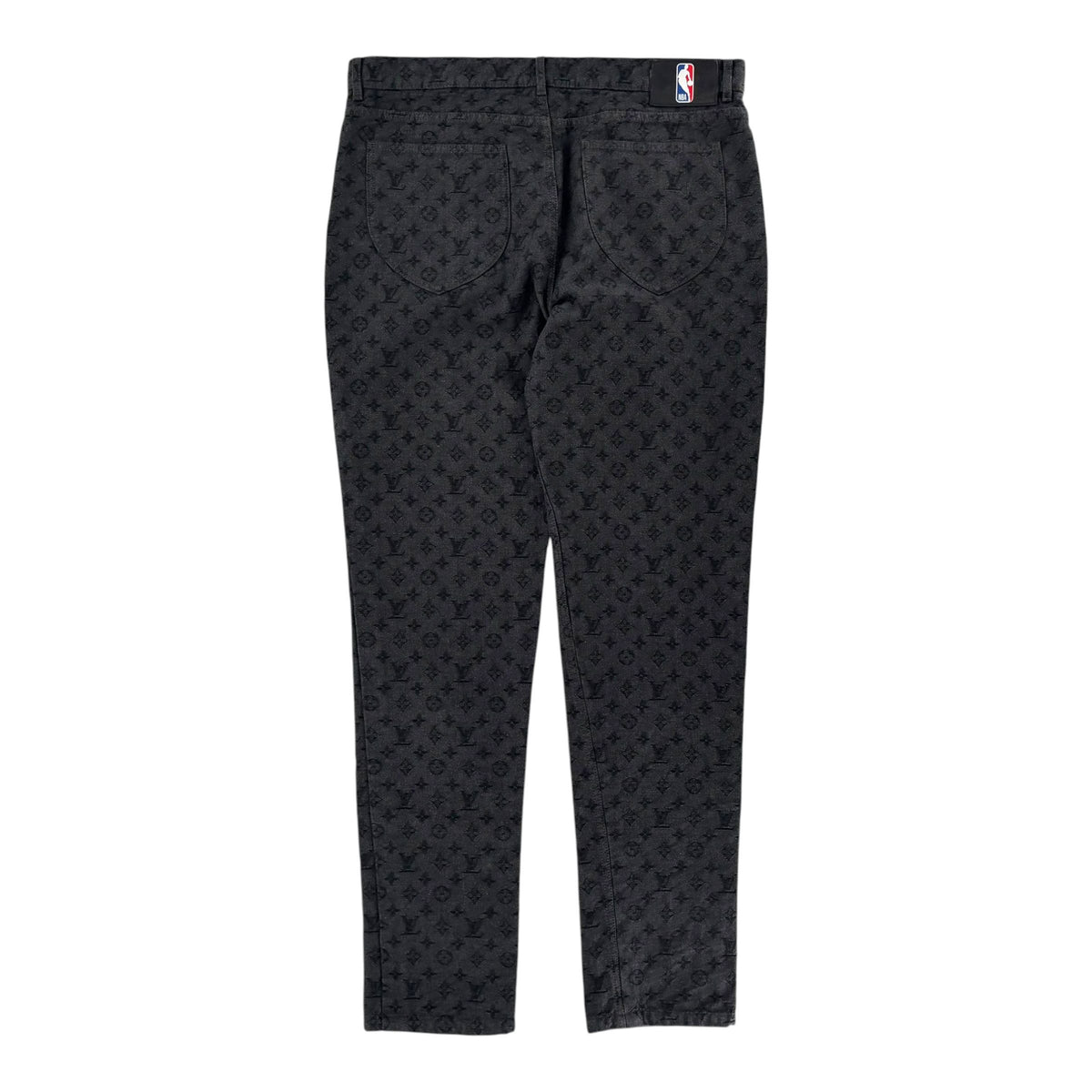 Louis Vuitton NBA Monogram Logo Denim Jeans Black