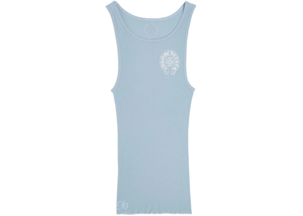 Chrome Hearts Baby Blue Rib Tank Top Blue