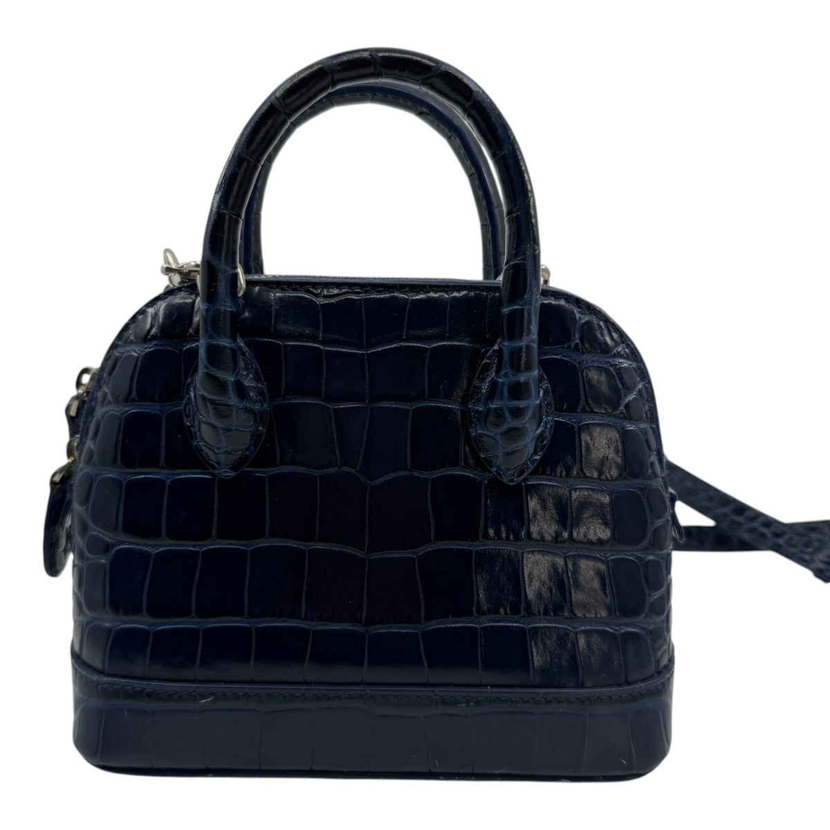Balenciaga Embossed XXS Ville Top Handle Bag Blue