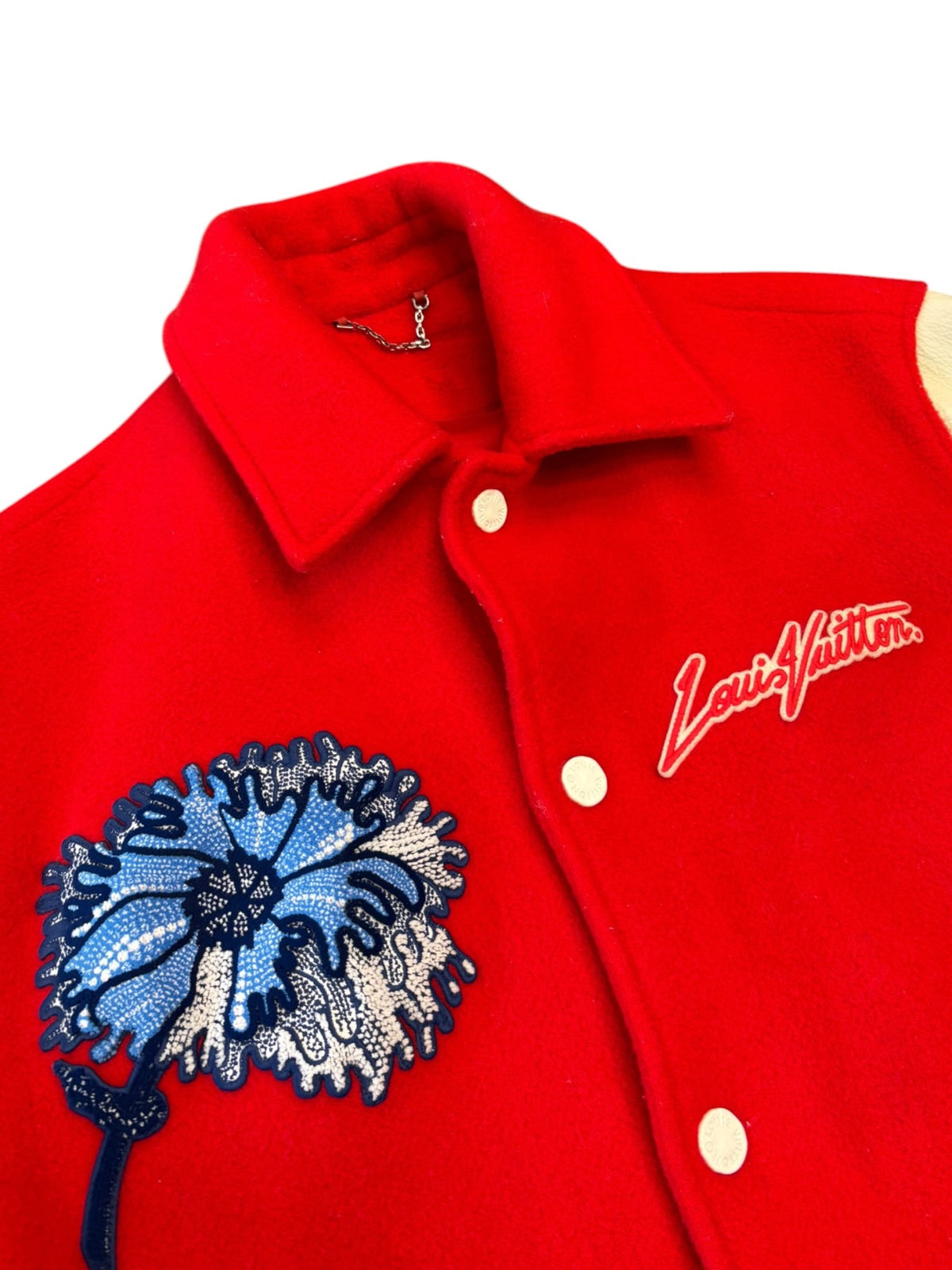 Louis Vuitton Yayoi Kusama Psychedelic Flower Embroidered Varsity Red