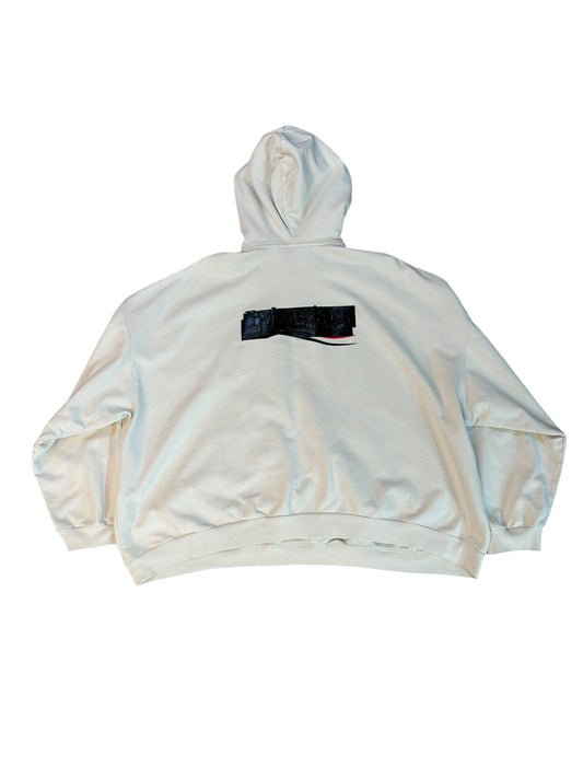 Balenciaga Tape Hoodie "White" - Lightly Worn