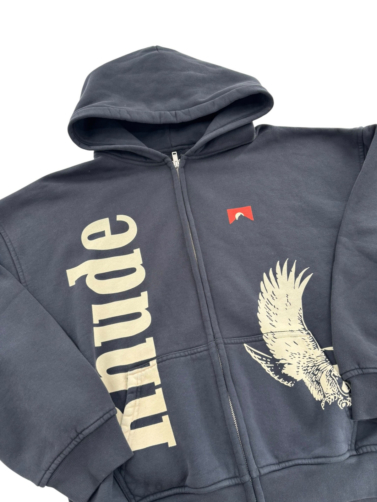 Rhude Eagle Pass Zip Up Hoodie Navy