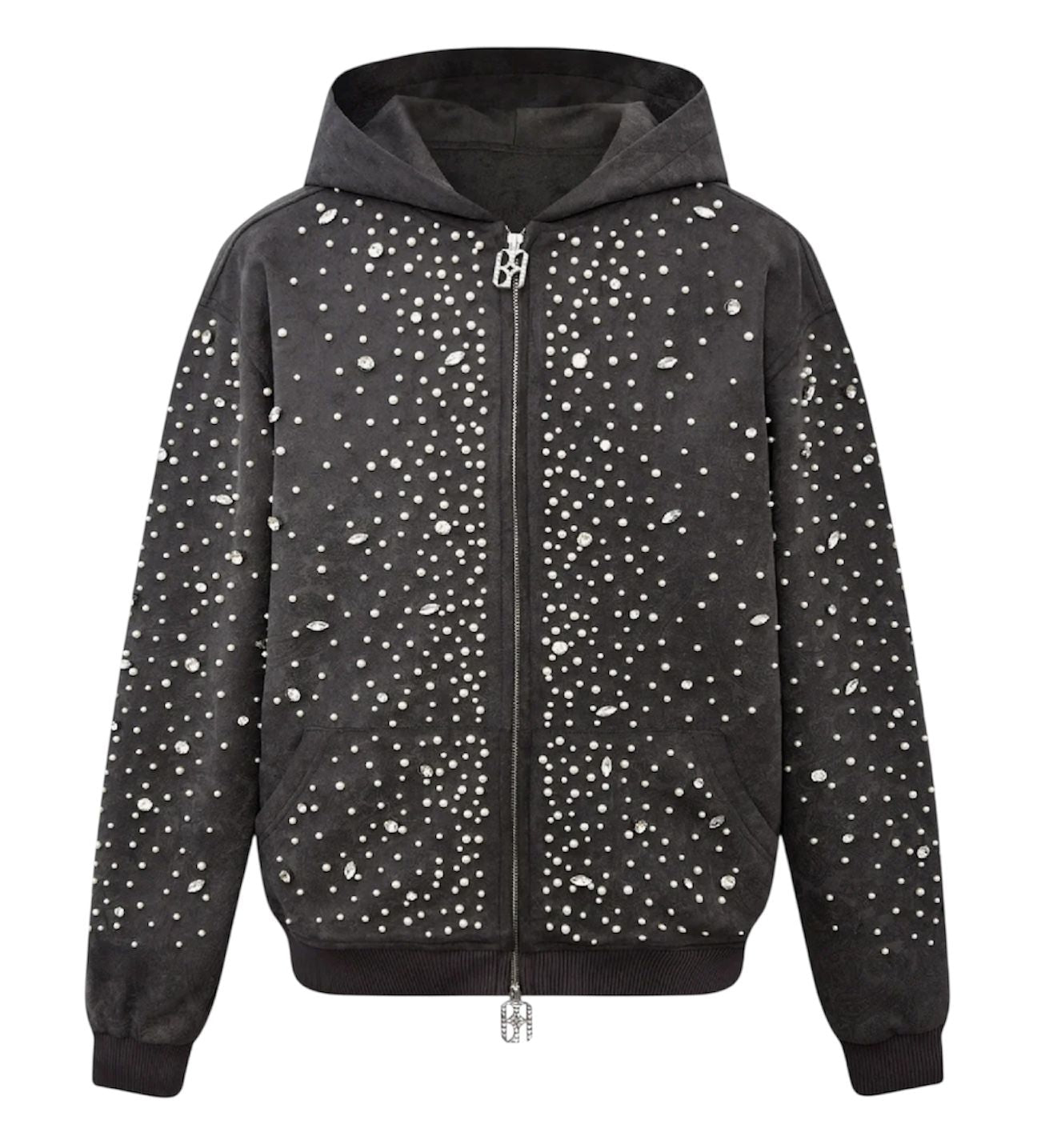 Birth of Royal Child Cashew Blossom Zipper Hoodie  &quot;Grey&quot;