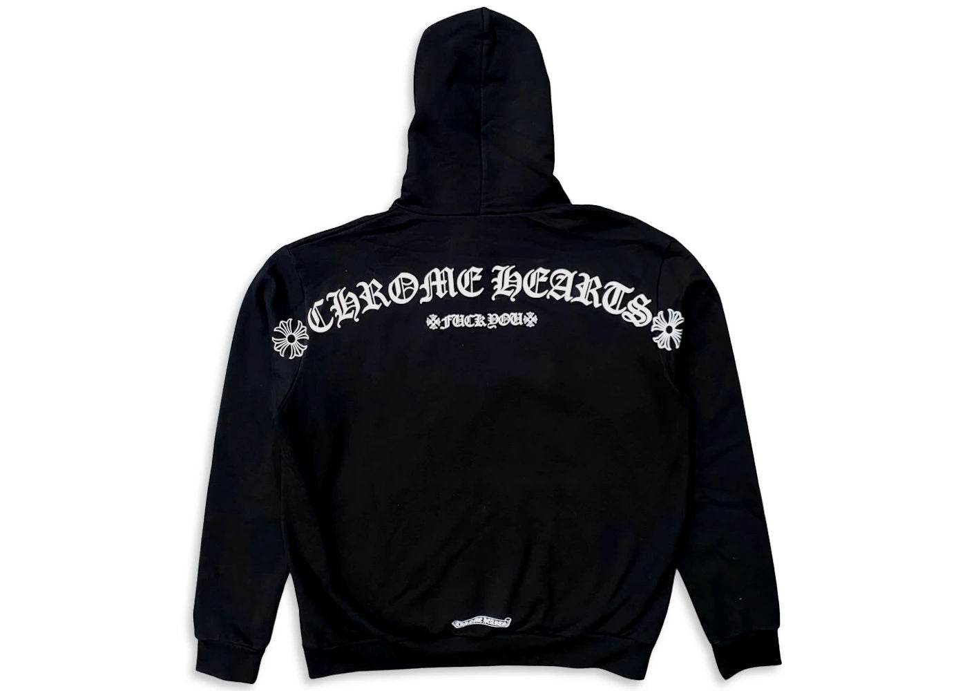 Chrome Hearts T Logo FU Shoulder Zip Up Hoodie Black - Like New