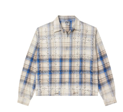 Vale Flannel Cream & Blue