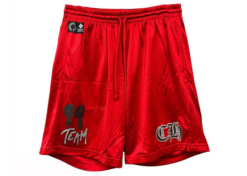 Chrome Hearts x Matty Boy "Team" Mesh Warm Up Jersey Shorts Red
