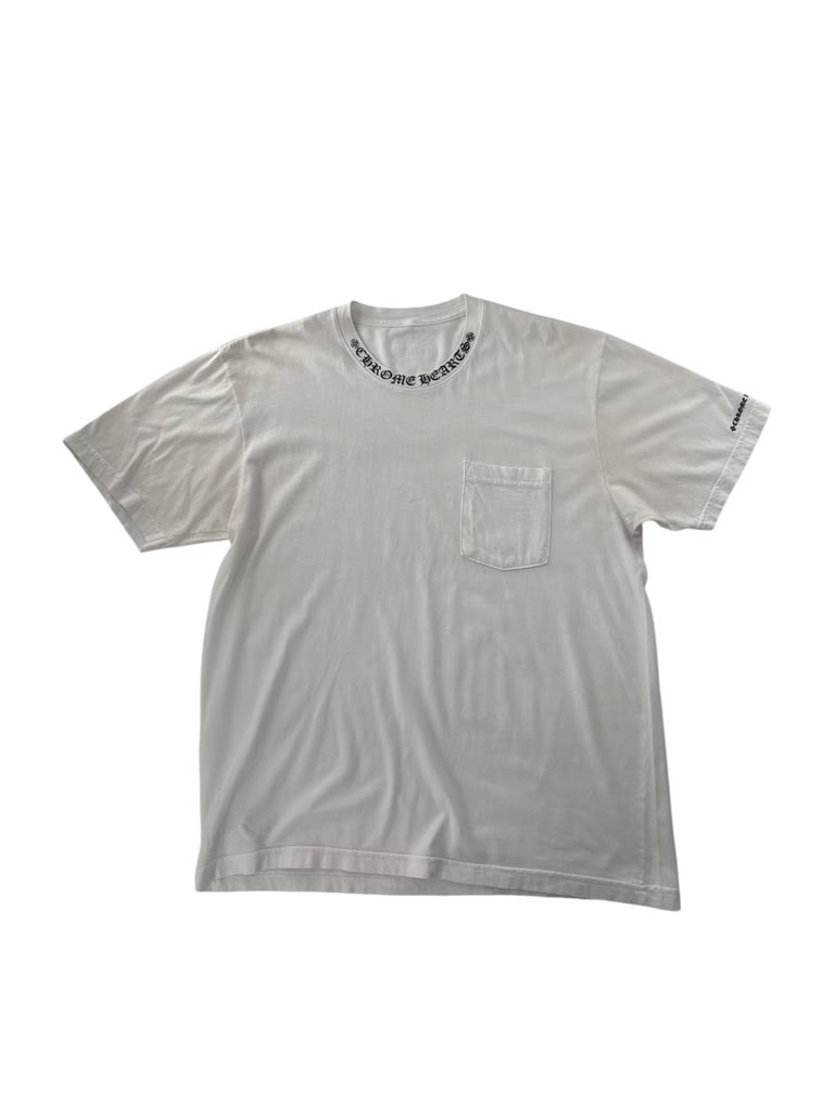 Chrome Hearts Neck Letters Logo T-shirt White