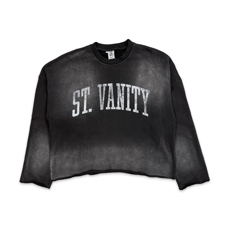 Saint Vanity Logo Crewneck Black Ash