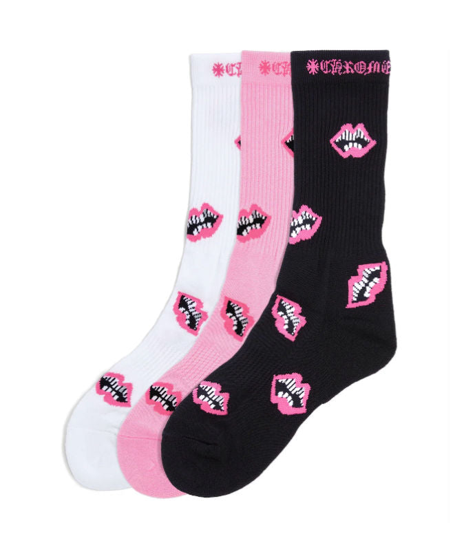 Chrome Hearts Single Pair Chomper Sock Pink