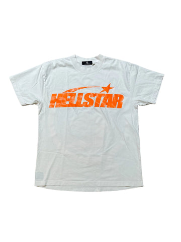 Hellstar T-Shirt Regular Print "Cream/Orange"