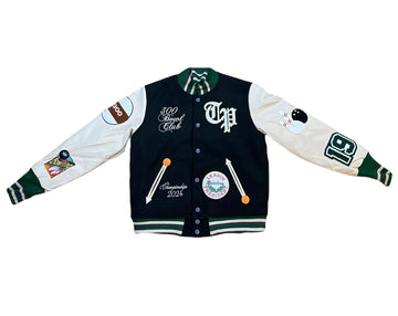 Bowling Varsity Jacket "Black/Green/Cream"