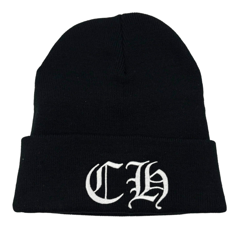 Chrome Hearts Embroidered CH Logo Beanie Black