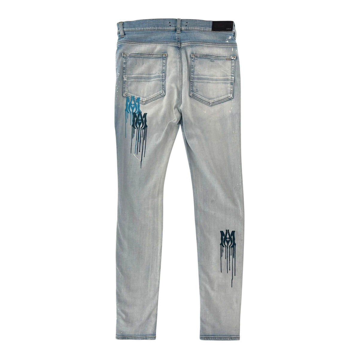 Amiri Blue Logo Jeans Lightwash