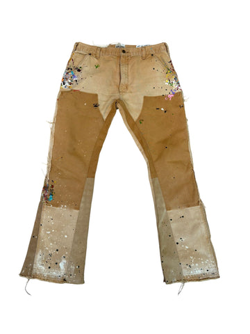 Gallery Dept. Flared Carpenter Pants "Khaki" - Lightly Worn