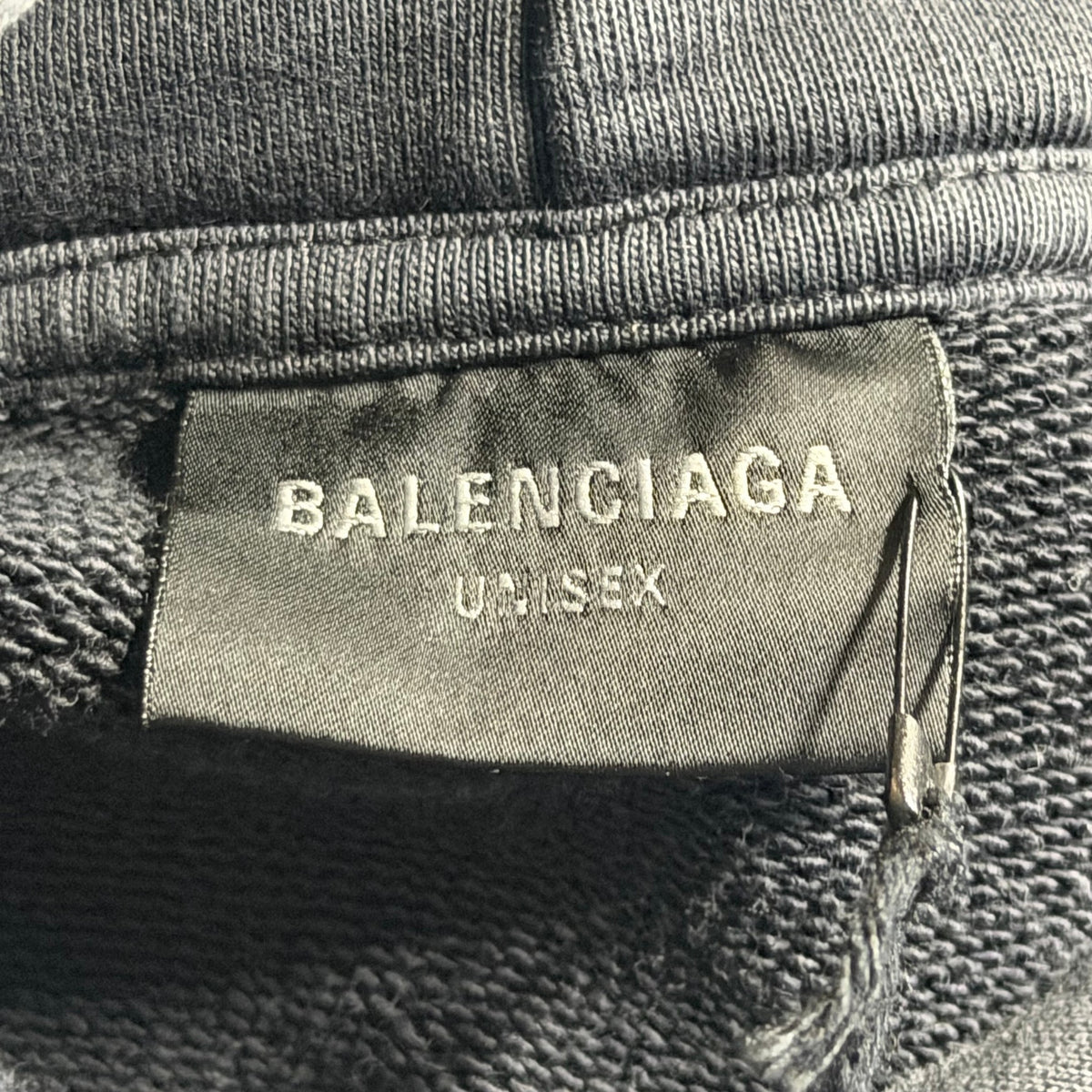 Balenciaga New Tape Type Hoodie Faded Black