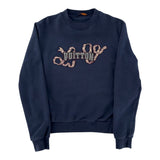 Louis Vuitton Embroidered Cotton Crew Neck Navy