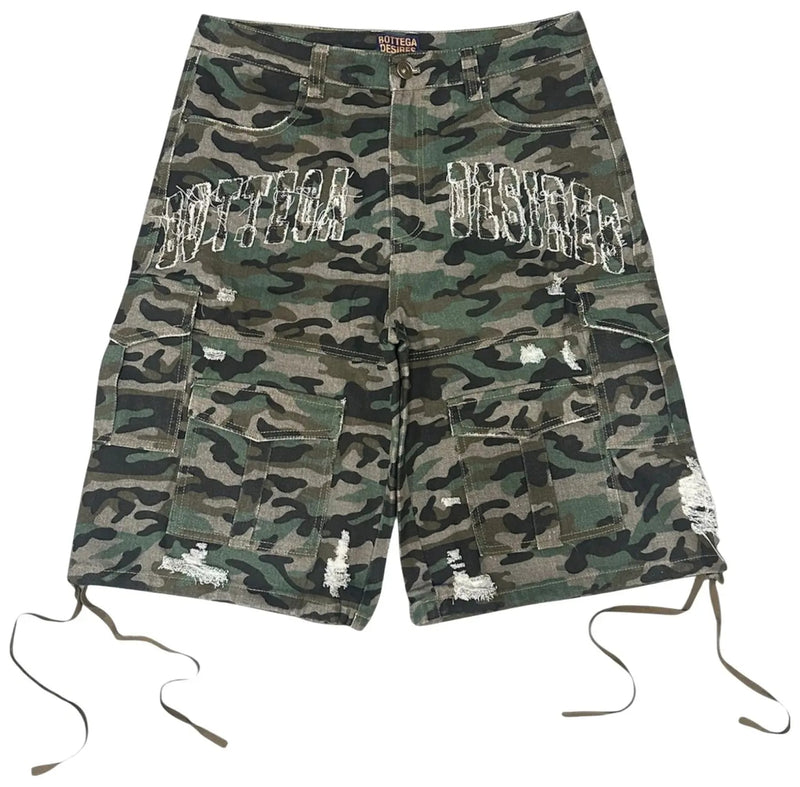 Bottega Desires Cargo Shorts Camouflage