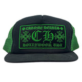 Chrome Hearts CH Hollywood Trucker Hat Black Green