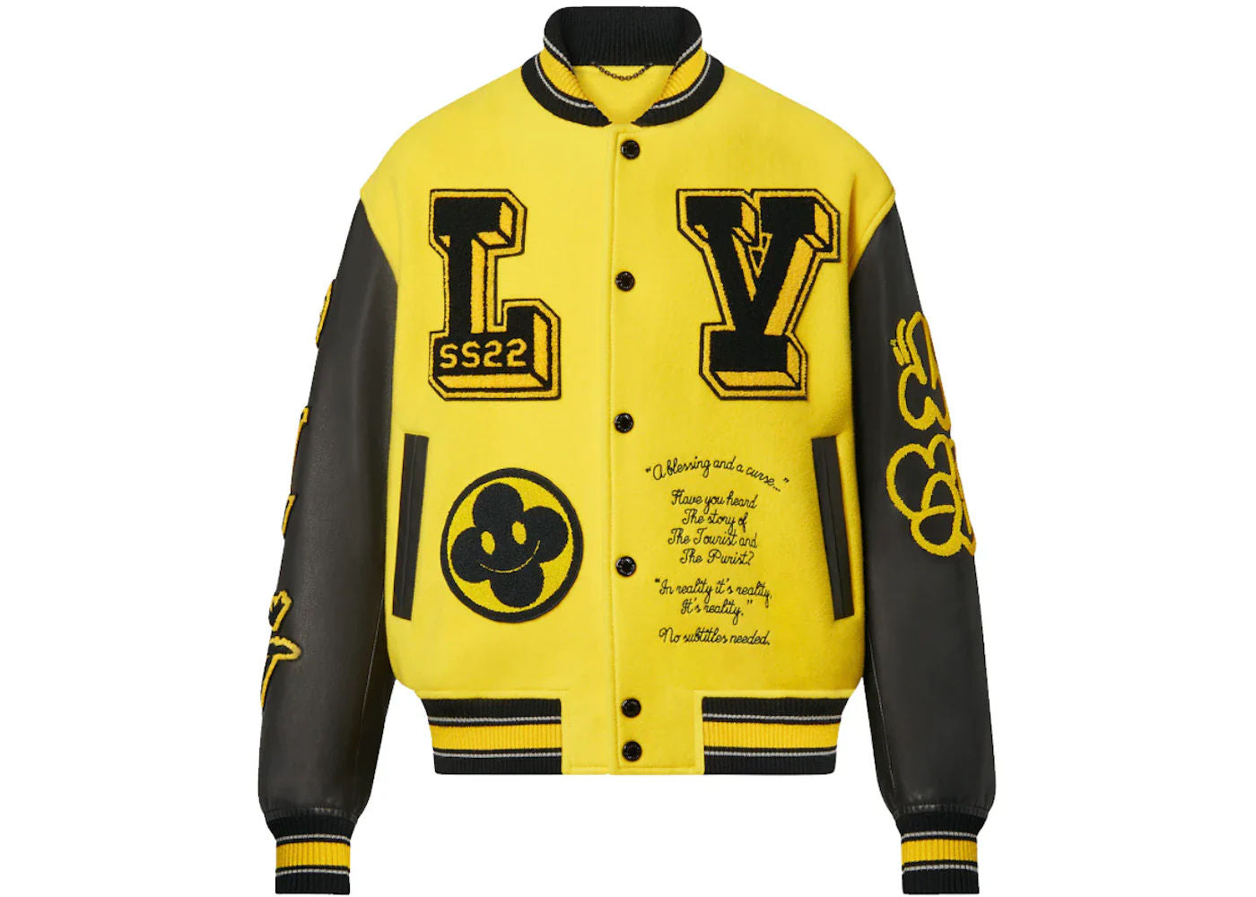 Louis Vuitton Leather Embroidered Varsity Black