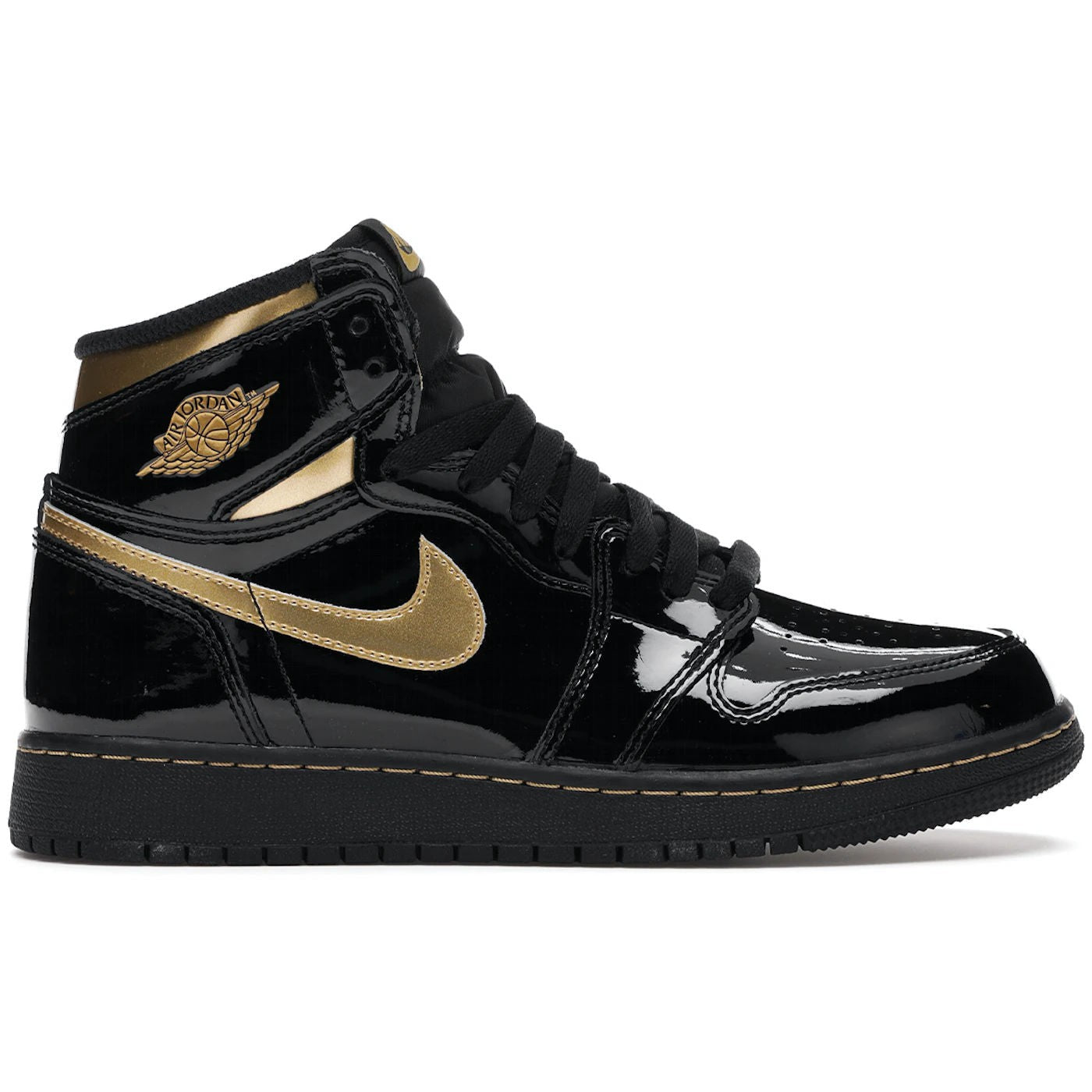 Jordan 1 Retro High Black Metallic Gold (2020) (GS)