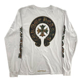 Chrome Hearts Camo Horseshoe Cemetery Cross Long Sleeve Tee