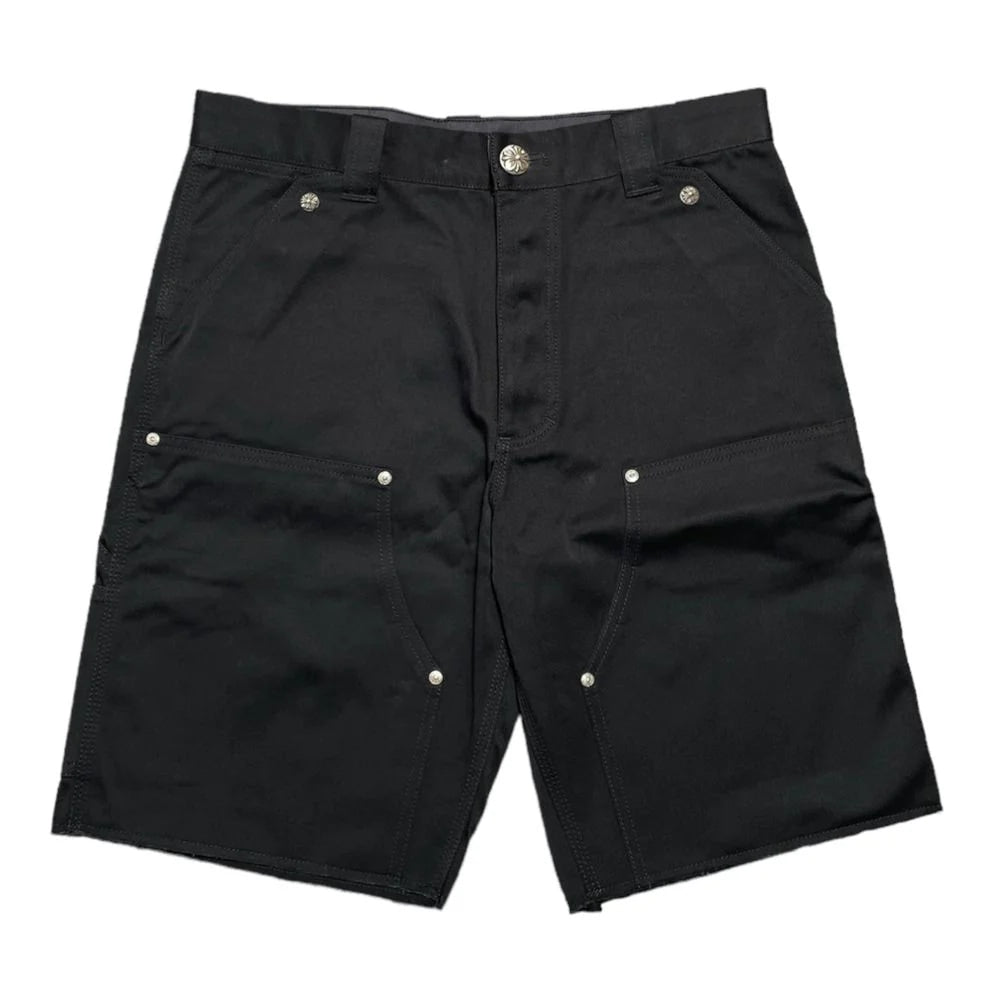 Chrome Hearts Double Knee Carpenter Shorts Black