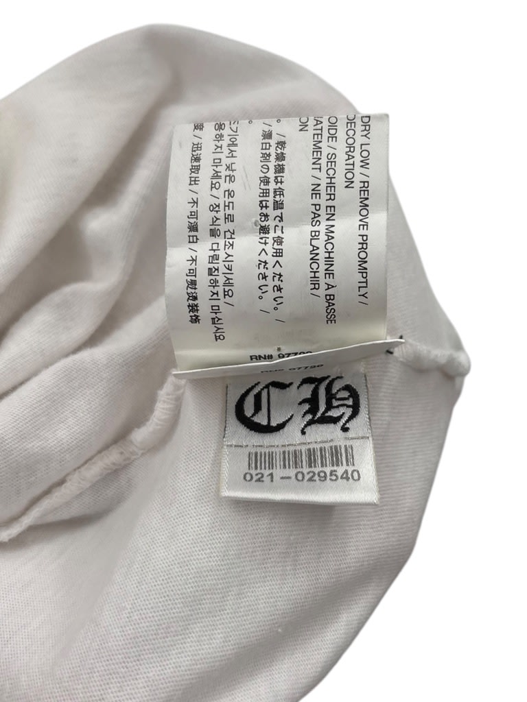 Chrome Hearts White Orange Striped Dagger Tee