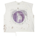 Satoshi Globe of Death Cutoff Tee White