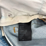 Amiri MX1 Blue Jeans White Ribbed