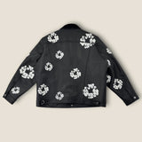 Denim Tears x Levi's Leather Cotton Wreath Type-3 Jacket Black Denim