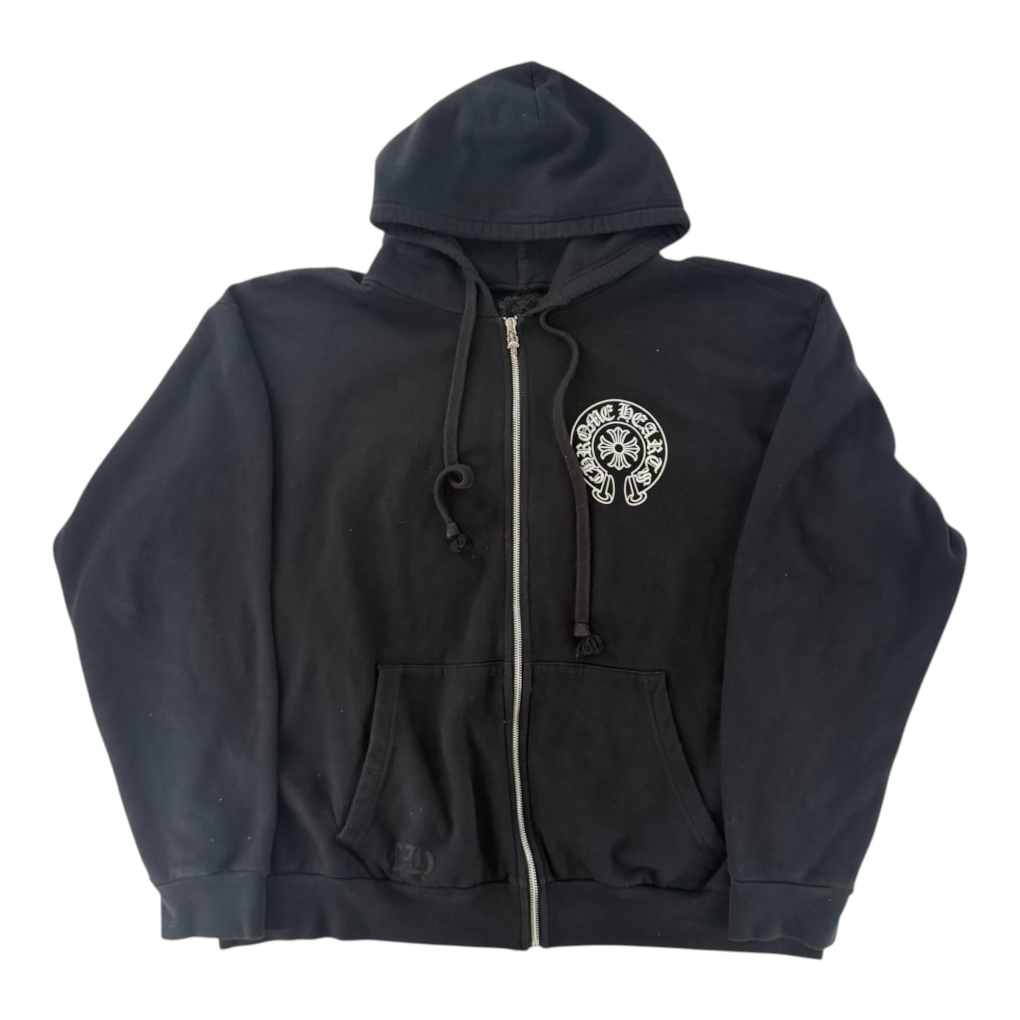 Chrome Hearts Los Angeles Horseshoe Zip Up Hoodie Black