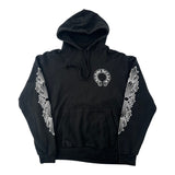 Chrome Hearts Horse Shoe Floral Hoodie Black