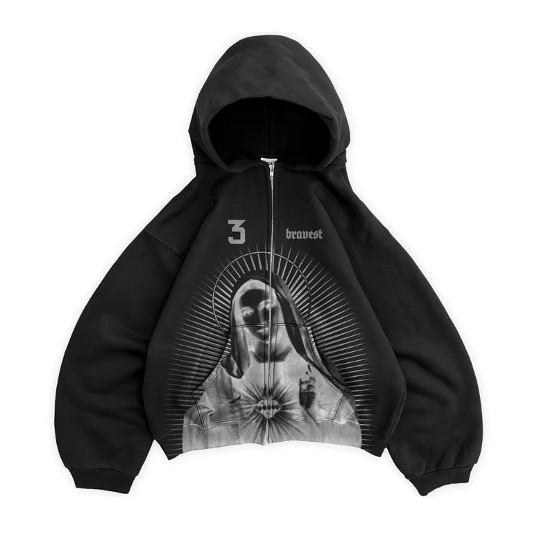 Black Mary Zip Up