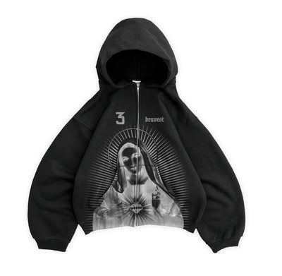 Black Mary Zip Up