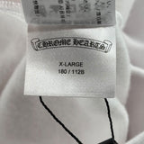 Chrome Hearts T-Logo Script Letters Zip Up Hoodie White