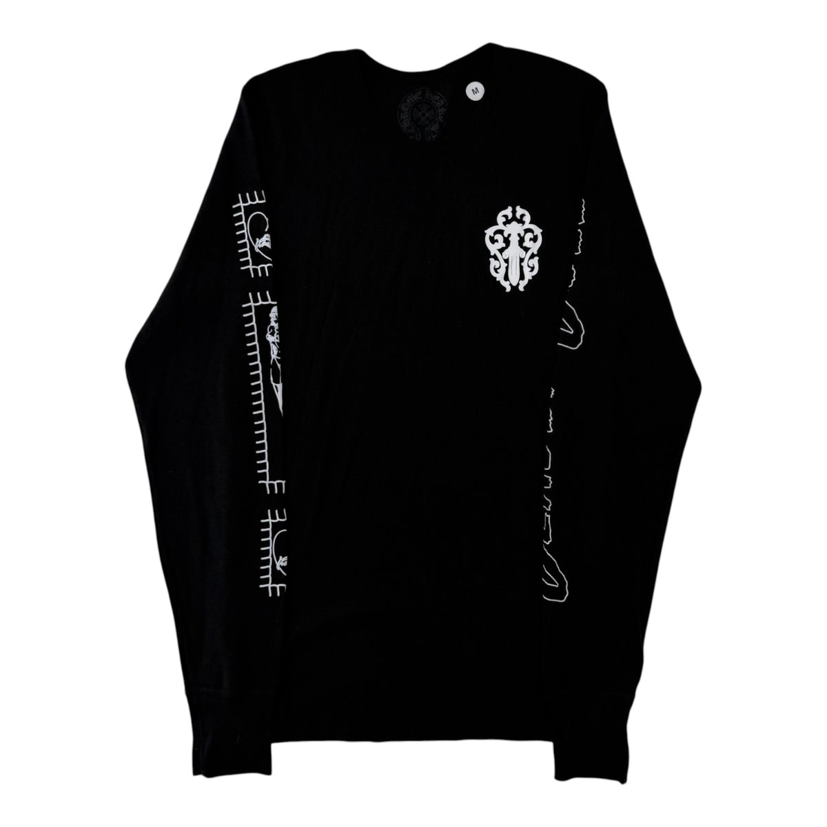 Chrome Hearts Deadly Doll Horseshoe Waffle Thermal Long Sleeve Black