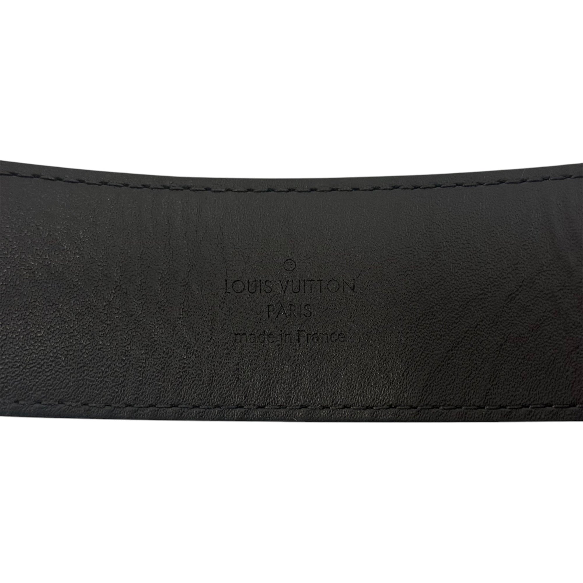 Louis Vuitton LV Initiales Damier Ebene Belt Brown