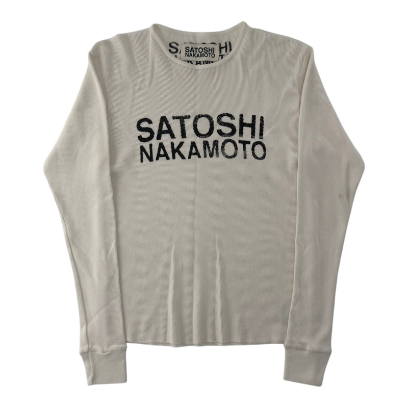 Satoshi Logo Thermal White Black