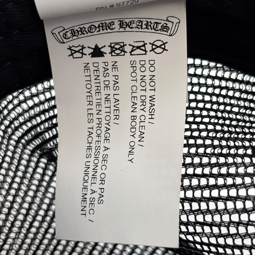 Chrome Hearts Pony Hair Cemetery Cross Patch Trucker Hat