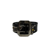 Mannahatta NYC Studded Leather Belt Black