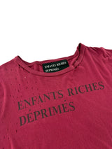 ERD Distressed Classic Logo Tee Red